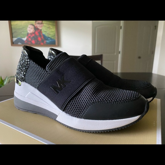MICHAEL Michael Kors Shoes - Michael Kors Felix Trainers Black 8.5